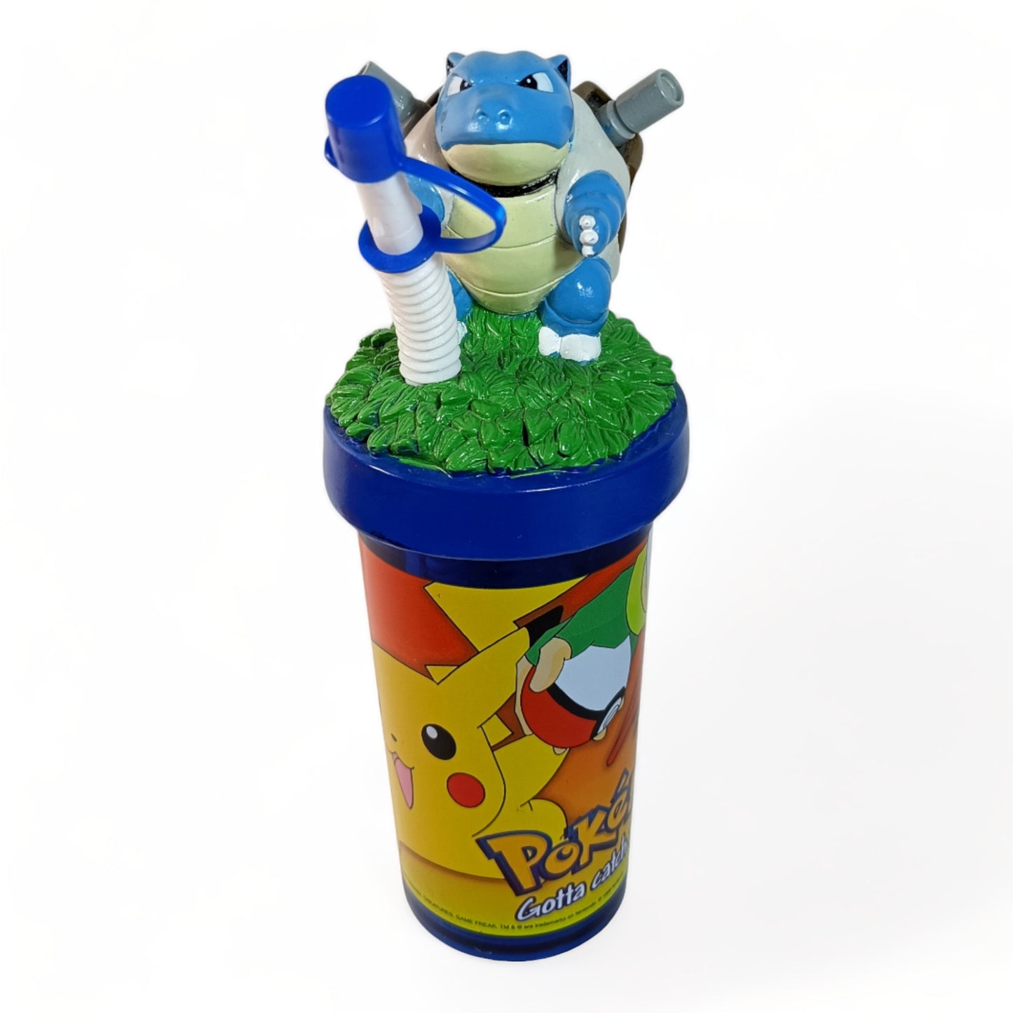 VASO POKEMON BLASTOISE ASH Y PIKACHU NINTENDO 1999
