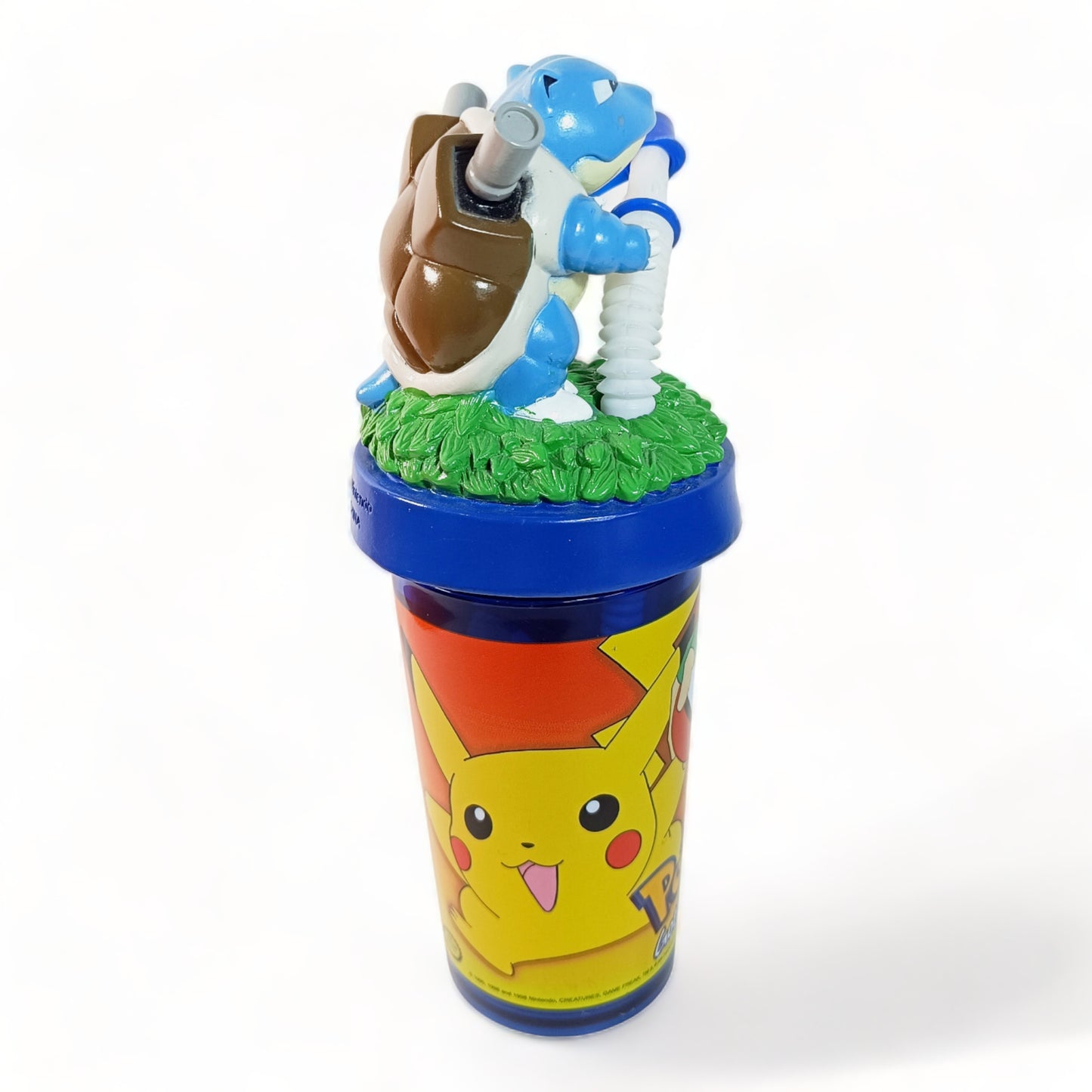 VASO POKEMON BLASTOISE ASH Y PIKACHU NINTENDO 1999