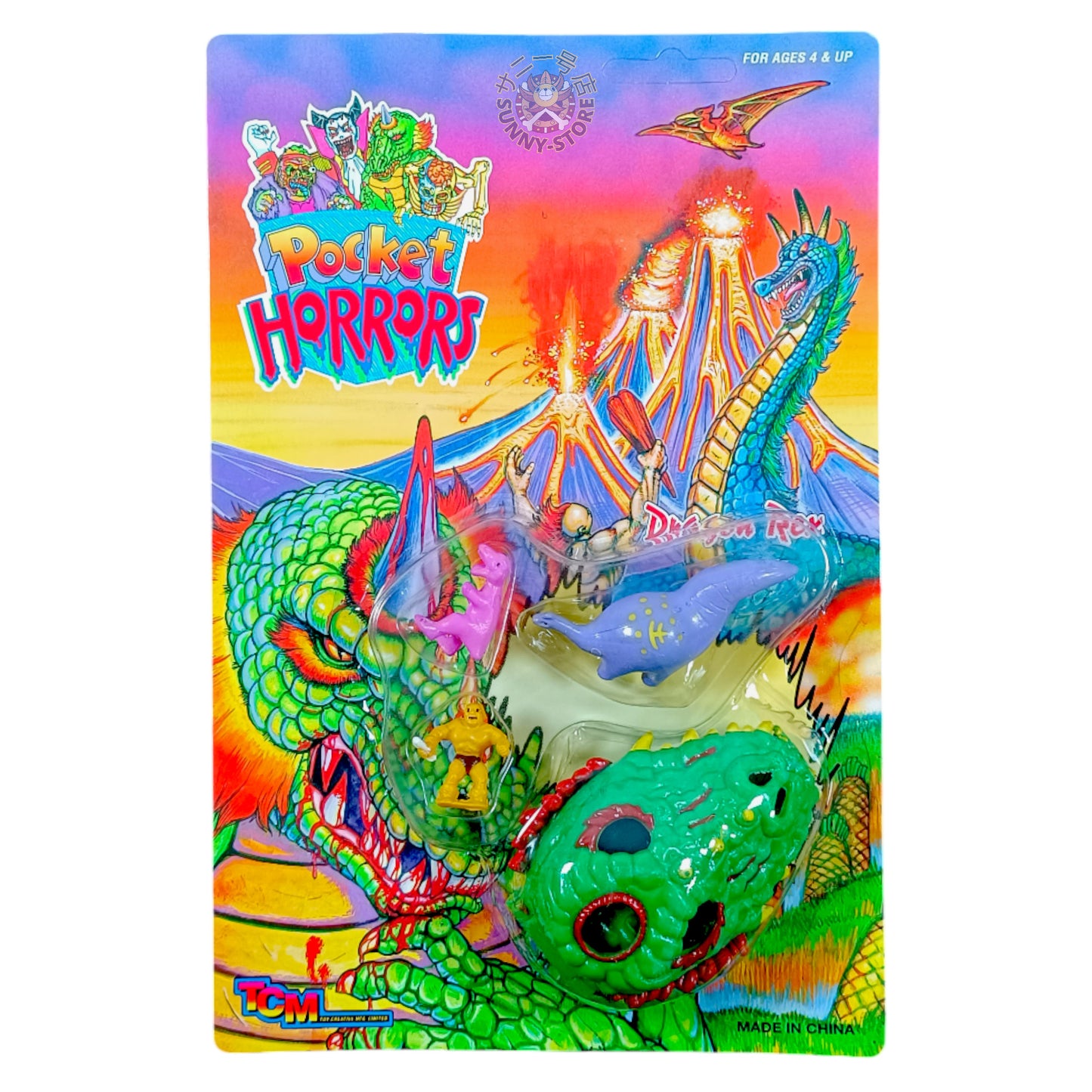 PLAYSET POCKET HORRORS DRAGON REX TCM - MIGHTY MAX KNOCKOFF KO ’90