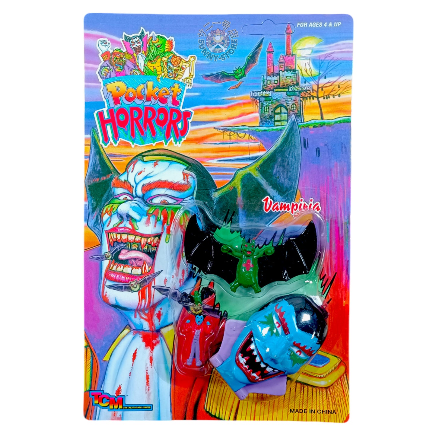 PLAYSET POCKET HORRORS VAMPIRIA TCM - MIGHTY MAX KNOCKOFF KO ’90