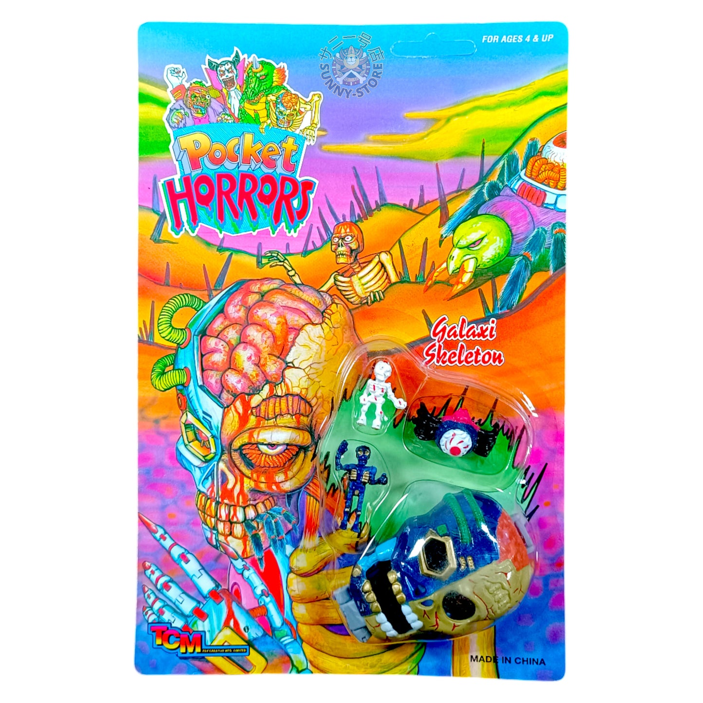 PLAYSET POCKET HORRORS GALAXI SKELETON TCM - MIGHTY MAX KNOCKOFF KO ’90