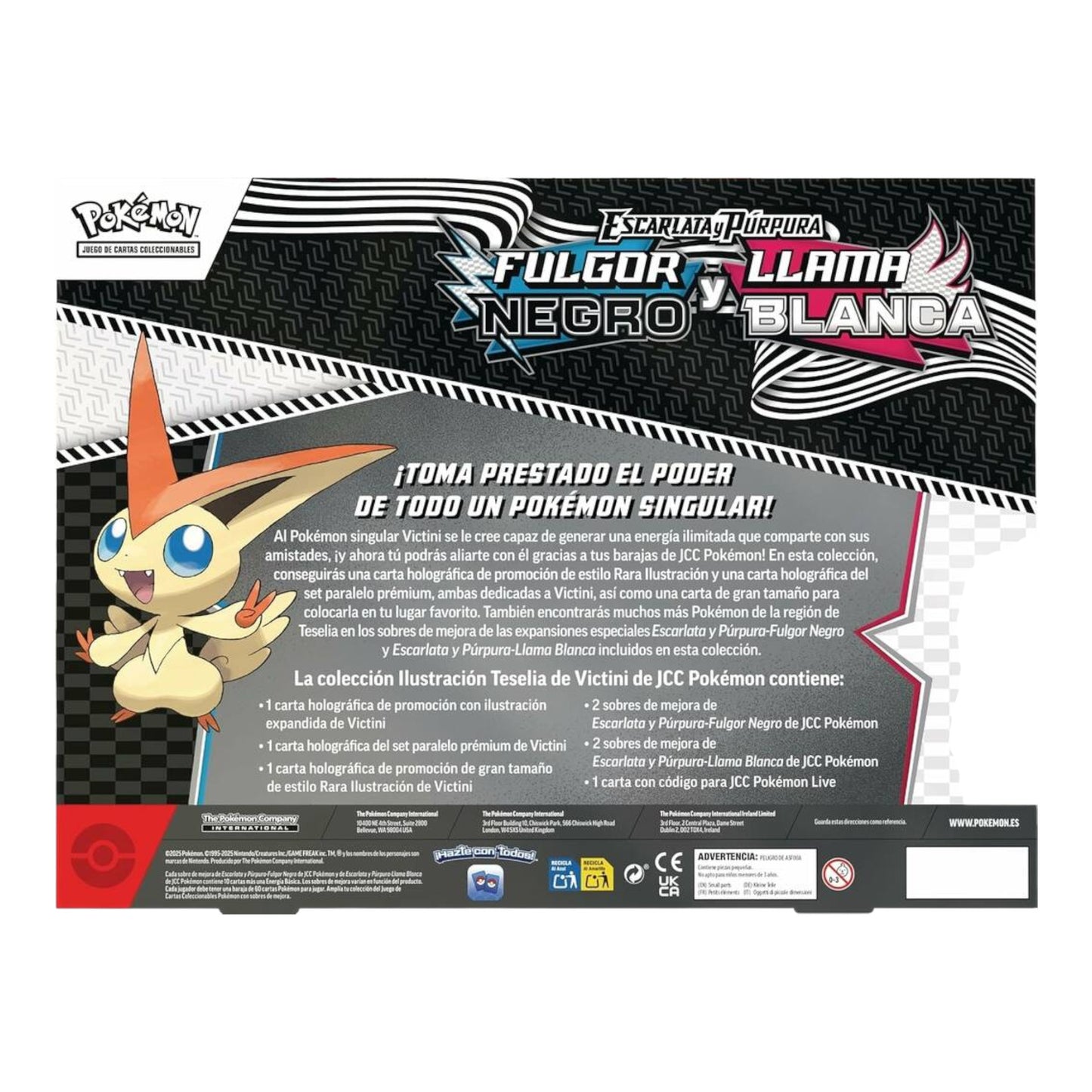 POKEMON TCG VICTINI COLECCIÓN FULGOR NEGRO Y LLAMA BLANCA (ESPAÑOL)