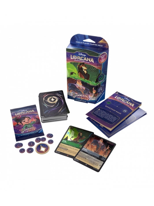 DISNEY LORCANA SERIE 5 - SHIMMERING SKIES STARTER DECK (INGLÉS)