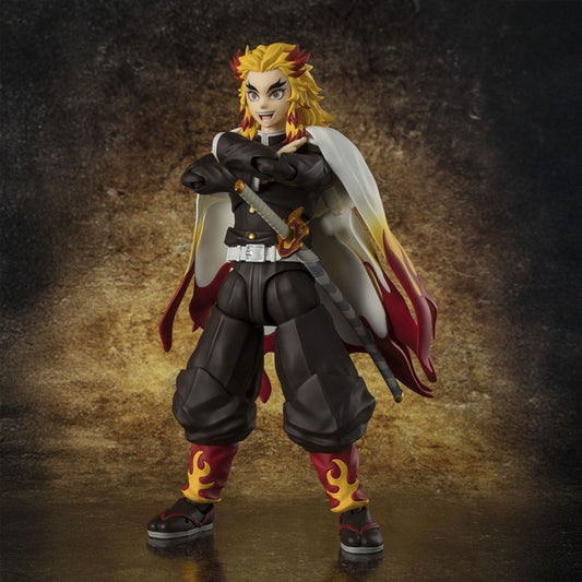 FIGURA KYOJURO RENGOKU DEMON SLAYER - KIMETSU NO YAIBA - S.H. FIGUARTS BANDAI TAMASHII NATIONS