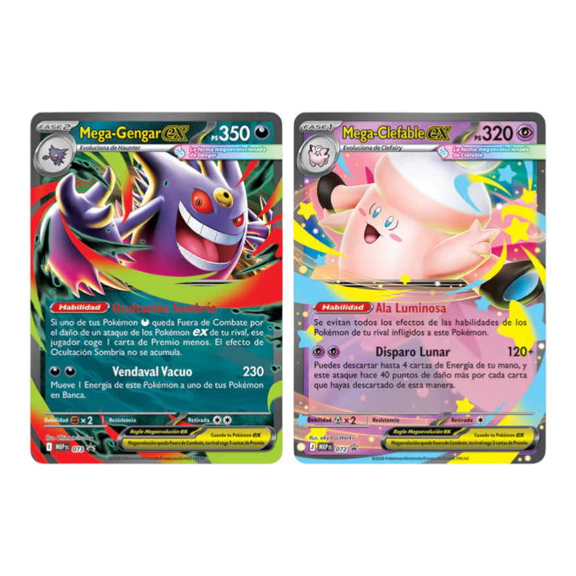 LATA MEGA MOONLIT GENGAR/CLEFABLE TIN POKEMON TCG (ESPAÑOL)
