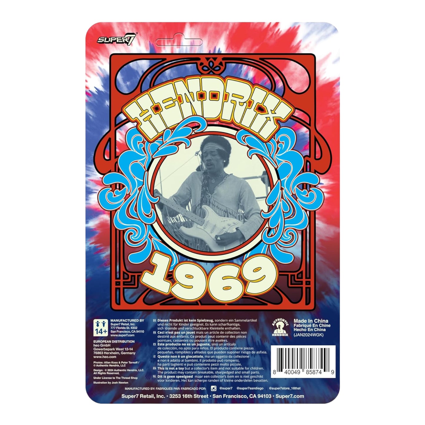 FIGURA JIMI HENDRIX FESTIVAL - REACTION SUPER7