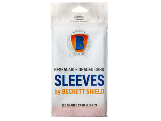 GRADED CARD SLEEVES RESEALABLE FOR BECKETT (100 SLEEVES) - DRAGON SHIELD