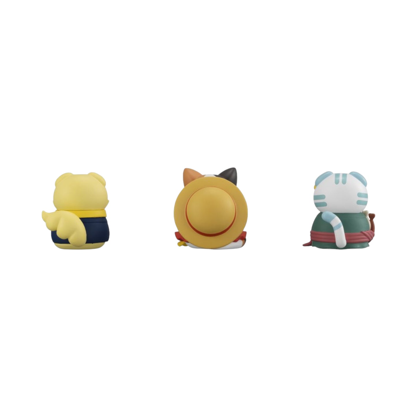 ONE PIECE MEGA CAT PROJECT HAPPY TRIO LUFFY SANJI ZORO LIMITED EDITION (3CM)
