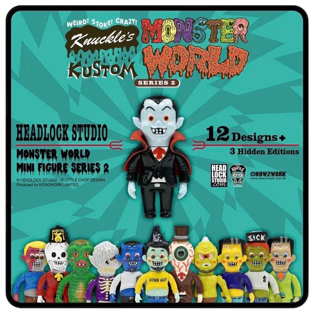 BLIND BOX SOFUBI FIGURE HEADLOCK KNUCKLES KUSTOM MONSTER WORLD SERIES 2