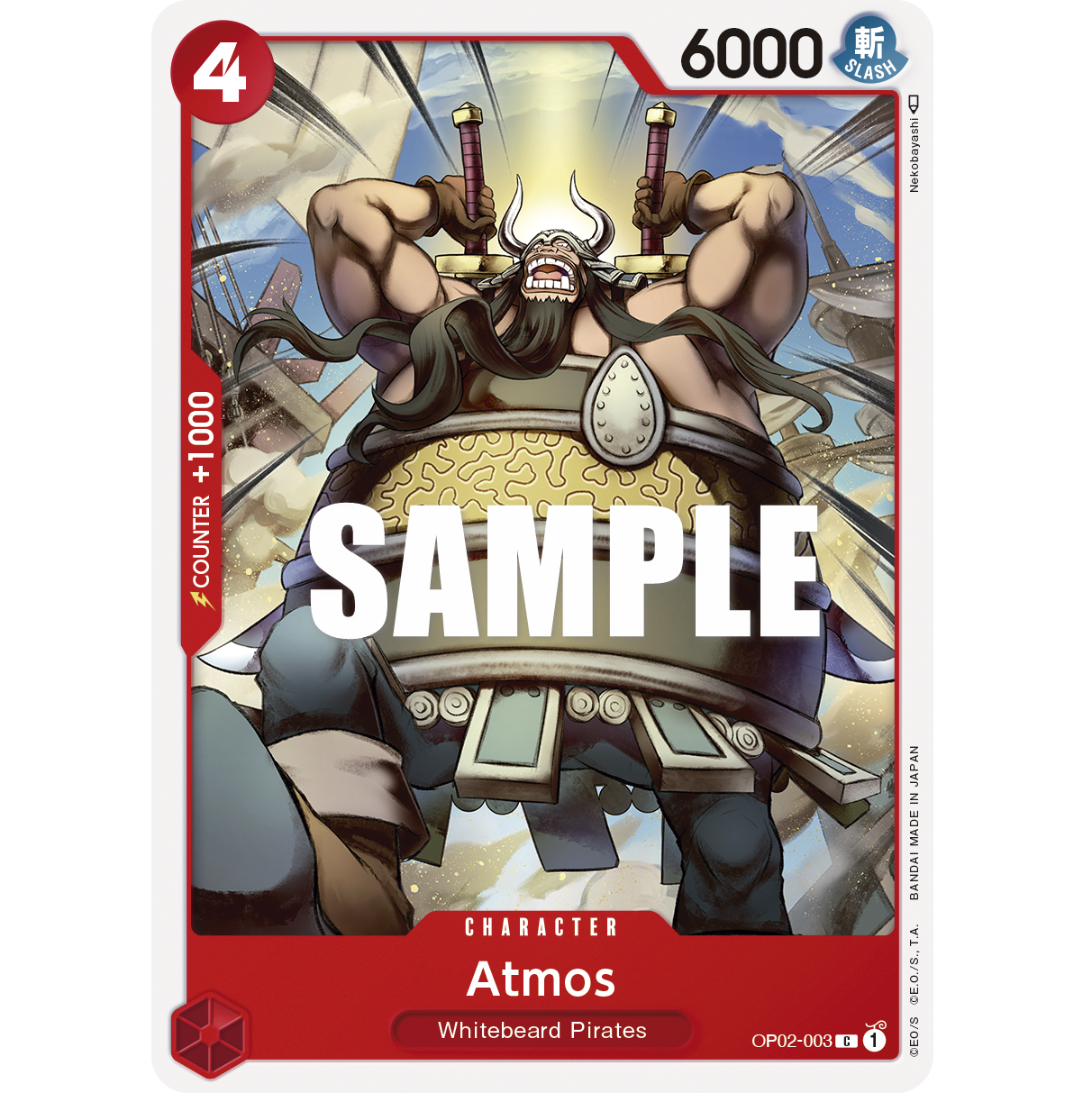 ONE PIECE CARD GAME OP02-003 C ATMOS "PARAMOUNT WAR ENGLISH"