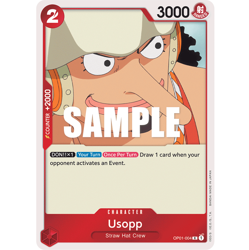 ONE PIECE CARD GAME OP01-004 R USOPP "ROMANCE DAWN INGLÉS"
