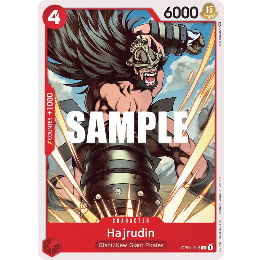ONE PIECE CARD GAME OP01-018 C HAJRUDIN "ROMANCE DAWN INGLÉS"