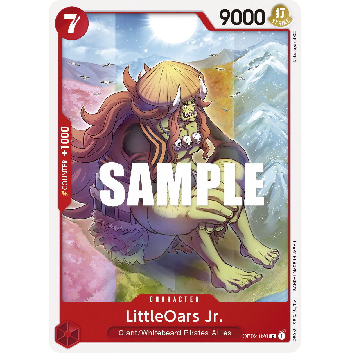 ONE PIECE CARD GAME OP02-020 C LITTLEOARS JR "PARAMOUNT WAR ENGLISH"