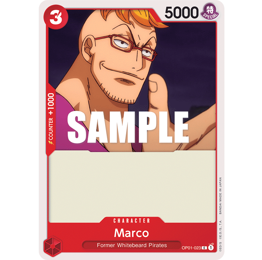 ONE PIECE CARD GAME OP01-023 C MARCO "ROMANCE DAWN INGLÉS"
