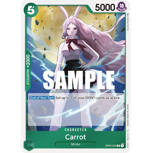ONE PIECE CARD GAME OP02-029 R CARROT "PARAMOUNT WAR ENGLISH"
