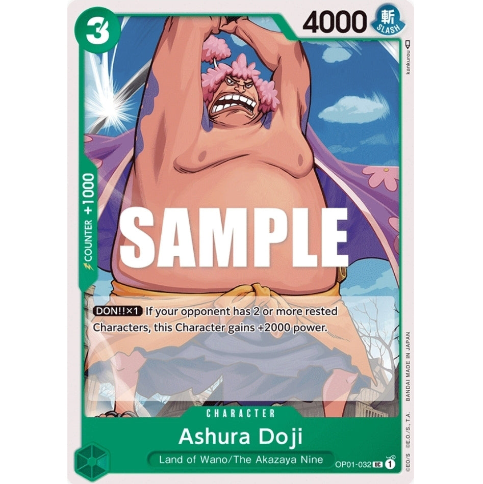 ONE PIECE CARD GAME OP01-032 UC ASHURA DOJI "ROMANCE DAWN INGLÉS"