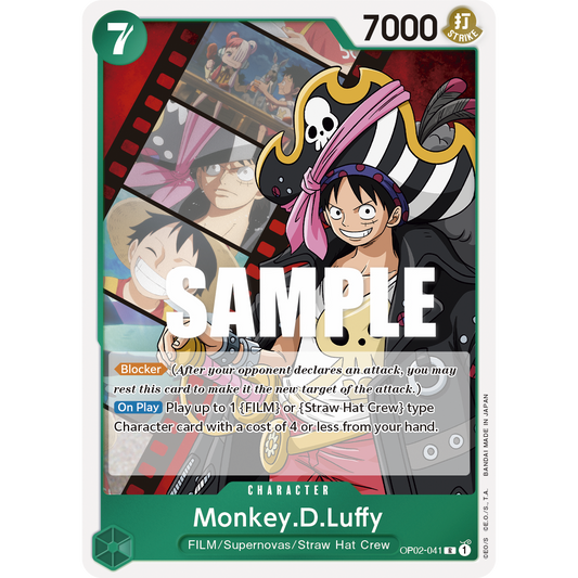 ONE PIECE CARD GAME OP02-041 R MONKEY.D.LUFFY (V.1) "PARAMOUNT WAR ENGLISH"