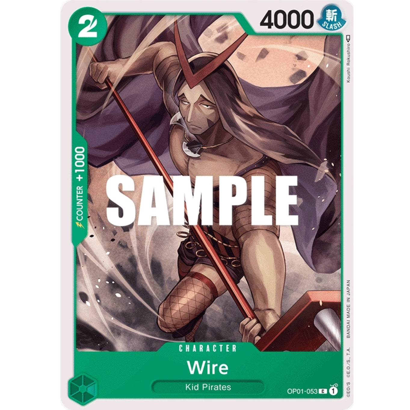 ONE PIECE CARD GAME OP01-053 C WIRE "ROMANCE DAWN INGLÉS"