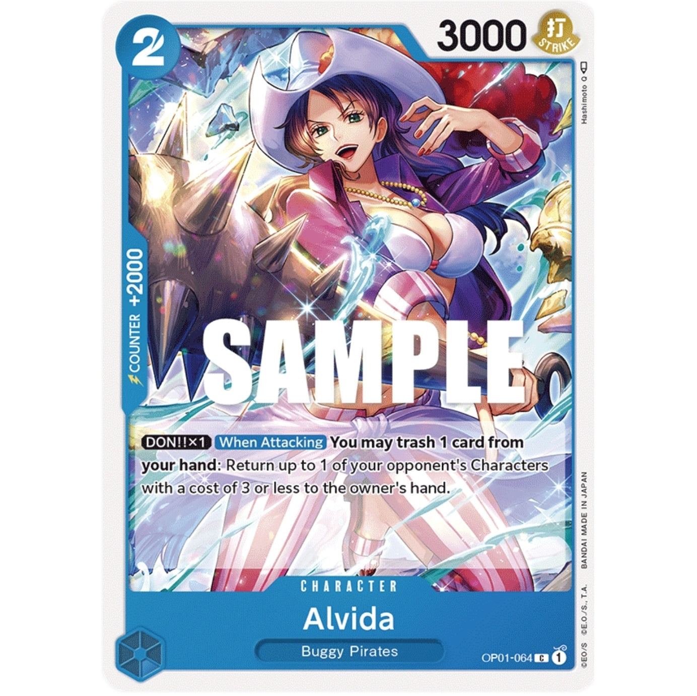 ONE PIECE CARD GAME OP01-064 C ALVIDA (V.1) "ROMANCE DAWN ENGLISH"