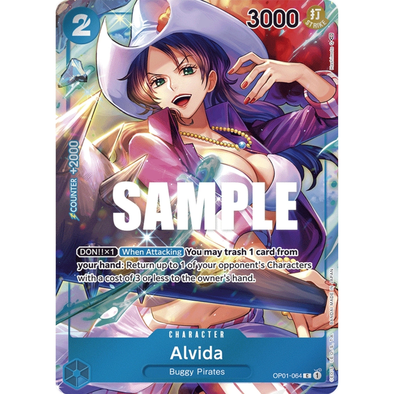 ONE PIECE CARD GAME OP01-064 C ALVIDA (V.2) "ROMANCE DAWN ENGLISH"