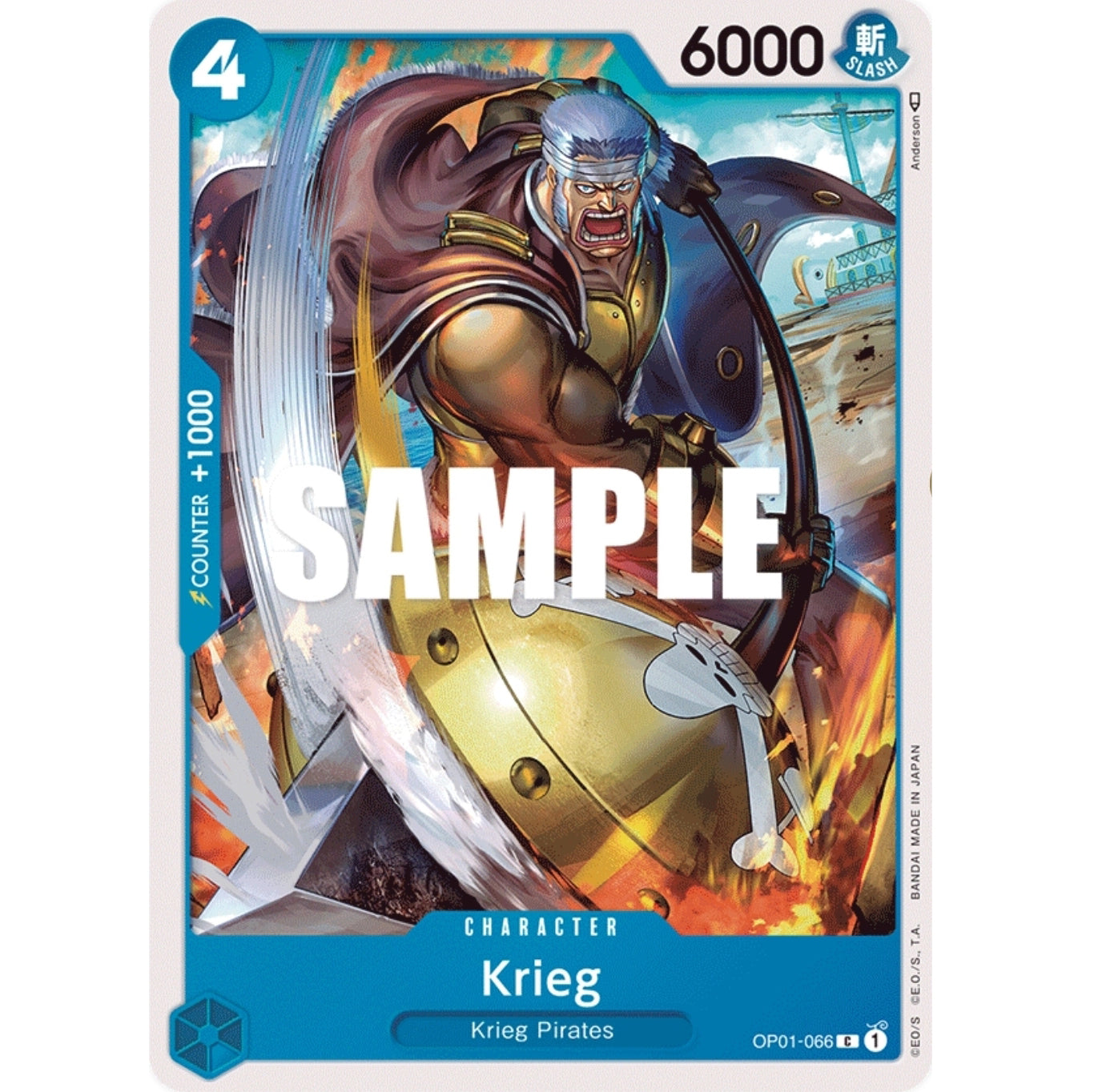 ONE PIECE CARD GAME OP01-066 C KRIEG "ROMANCE DAWN ENGLISH"