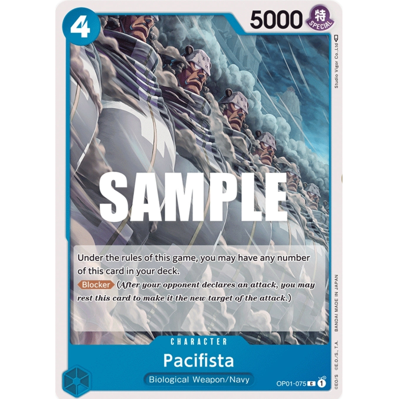 ONE PIECE CARD GAME OP01-075 C PACIFIST "ROMANCE DAWN ENGLISH"