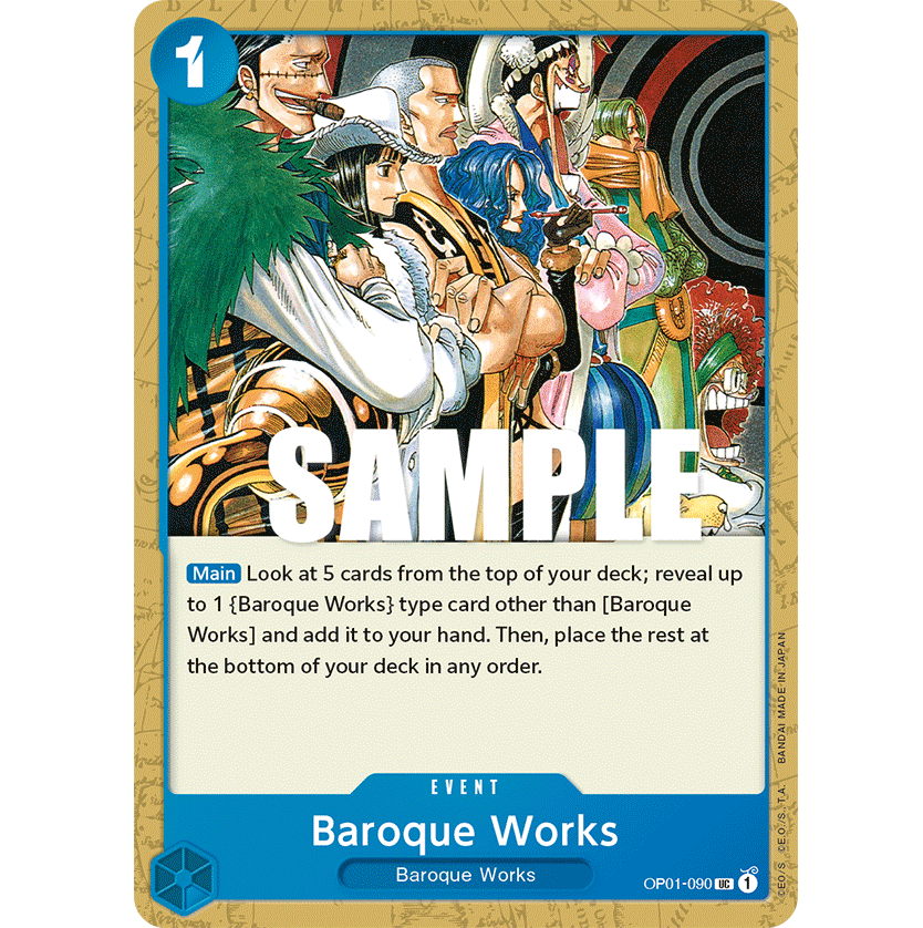 ONE PIECE CARD GAME OP01-090 UC BAROQUE WORKS "ROMANCE DAWN INGLÉS"