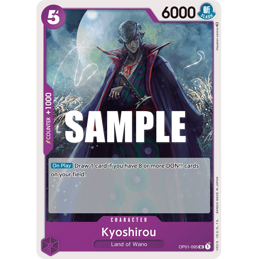 ONE PIECE CARD GAME OP01-095 UC KYOSHIROU "ROMANCE DAWN ENGLISH"