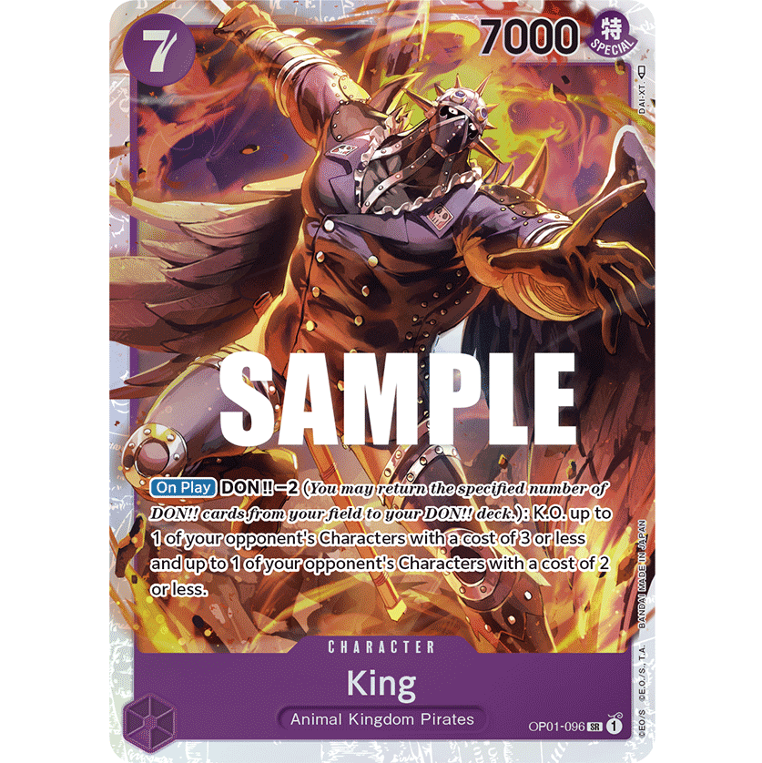 ONE PIECE CARD GAME OP01-096 SR KING (V.1) "ROMANCE DAWN ENGLISH"