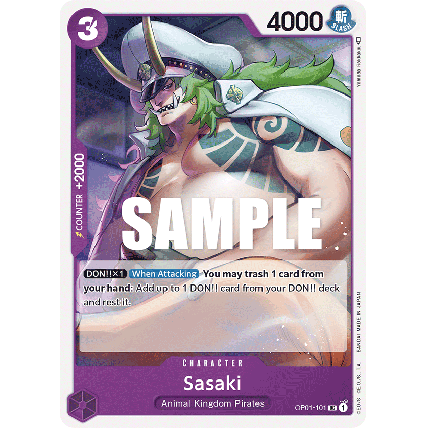 ONE PIECE CARD GAME OP01-101 UC SASAKI "ROMANCE DAWN ENGLISH"