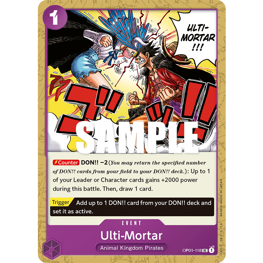 ONE PIECE CARD GAME OP01-118 UC ULTI-MORTAR "ROMANCE DAWN ENGLISH"