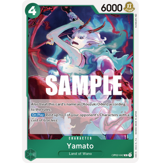 ONE PIECE CARD GAME OP02-042 R YAMATO "PARAMOUNT WAR ENGLISH"