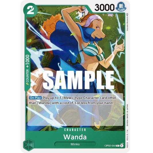 ONE PIECE CARD GAME OP02-044 C WANDA "PARAMOUNT WAR ENGLISH"