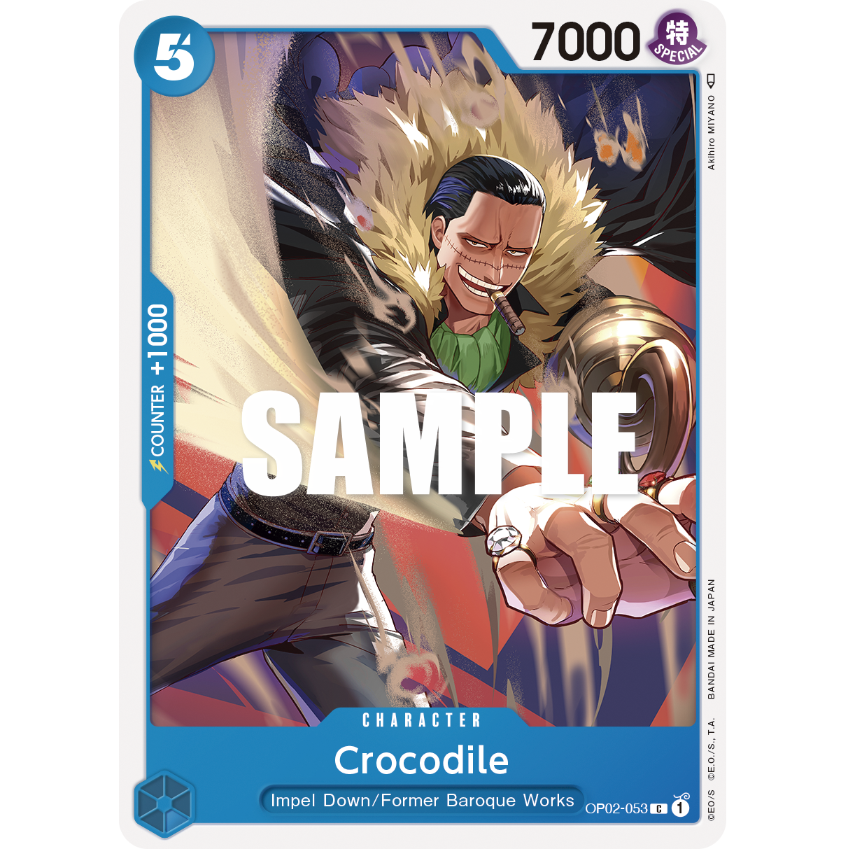 ONE PIECE CARD GAME OP02-053 C CROCODILE "PARAMOUNT WAR ENGLISH"