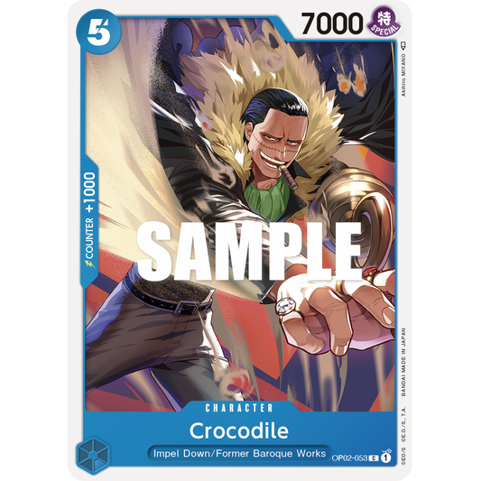 ONE PIECE CARD GAME OP02-053 C CROCODILE "PARAMOUNT WAR ENGLISH"