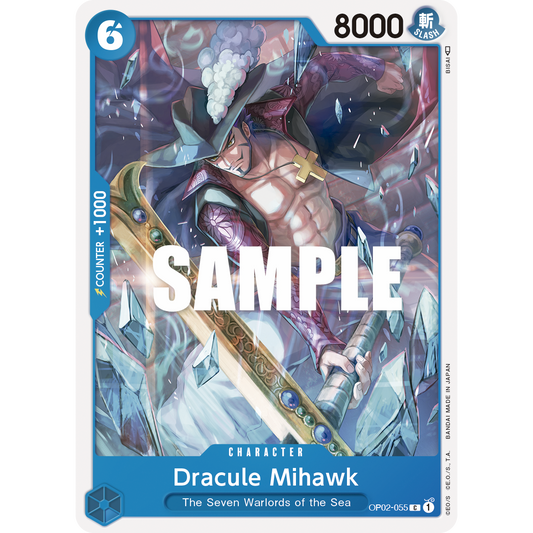 ONE PIECE CARD GAME OP02-055 C DRACULE MIHAWK "PARAMOUNT WAR ENGLISH"