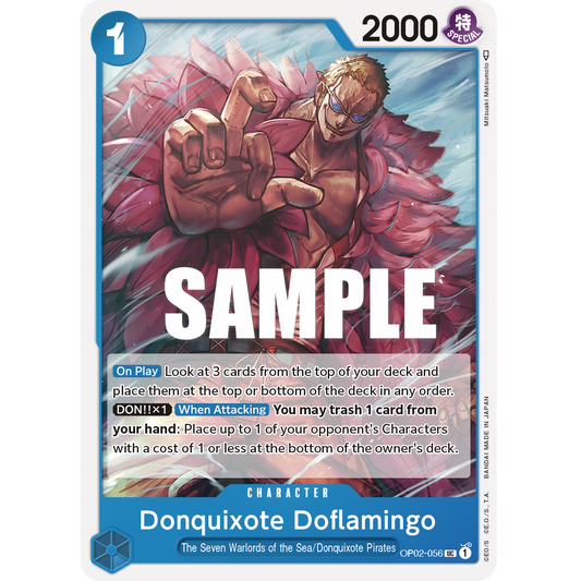 ONE PIECE CARD GAME OP02-056 UC DONQUIXOTE DOFLAMINGO "PARAMOUNT WAR ENGLISH"