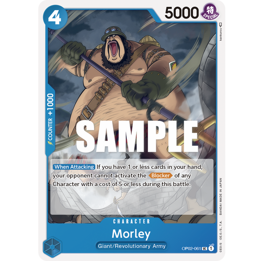 ONE PIECE CARD GAME OP02-061 C MORLEY "PARAMOUNT WAR ENGLISH"