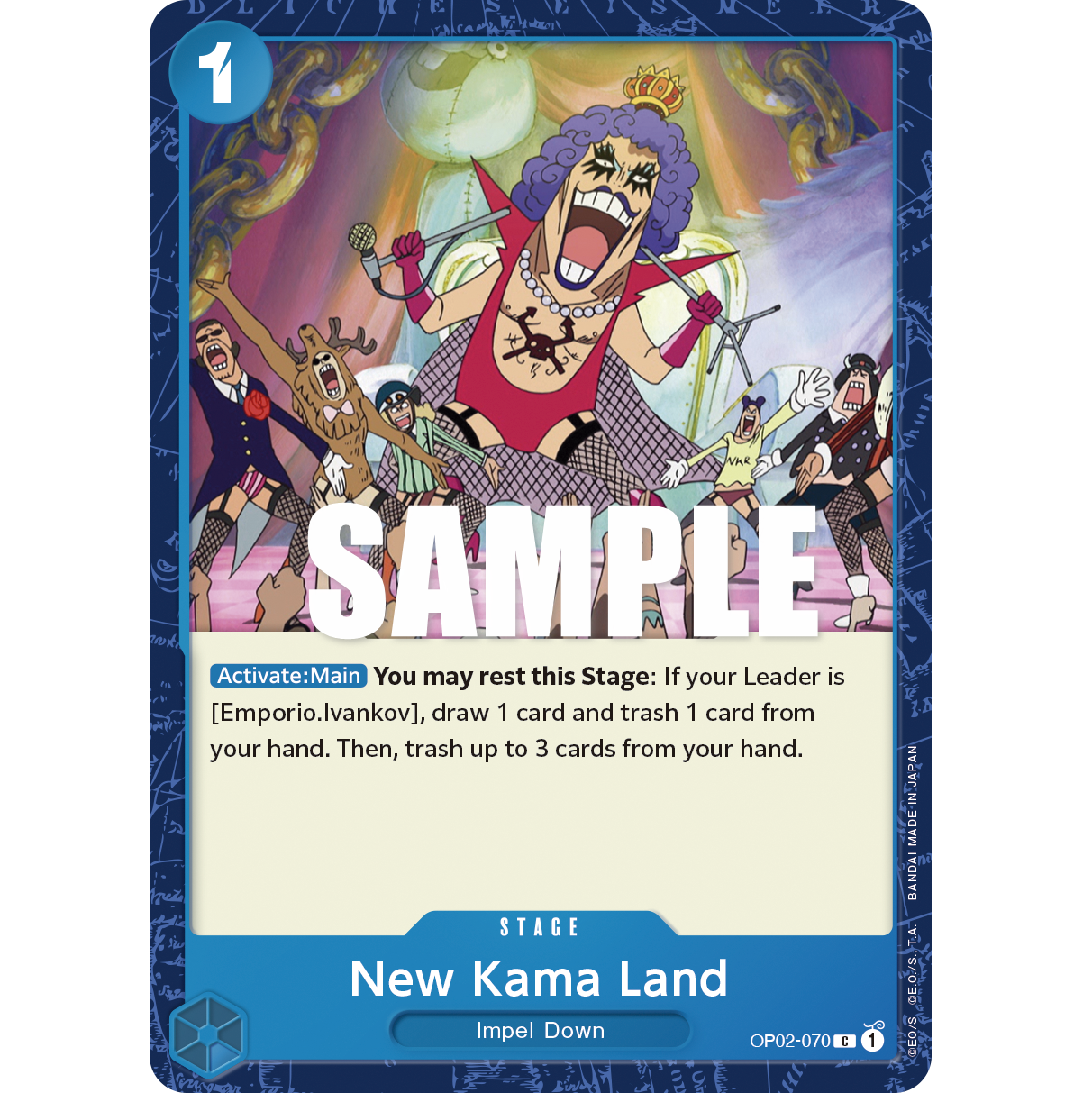 ONE PIECE CARD GAME OP02-070 C NEW KAMA LAND "PARAMOUNT WAR ENGLISH"