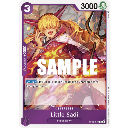 ONE PIECE CARD GAME OP02-073 R LITTLE SADI (V.1) "PARAMOUNT WAR ENGLISH"