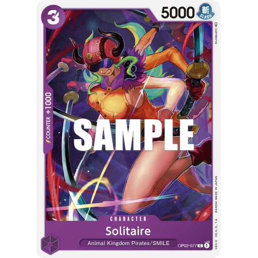 ONE PIECE CARD GAME OP02-077 C SOLITAIRE "PARAMOUNT WAR ENGLISH"