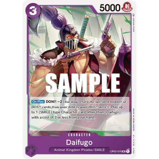 ONE PIECE CARD GAME OP02-078 UC DAIFUGO "PARAMOUNT WAR ENGLISH"