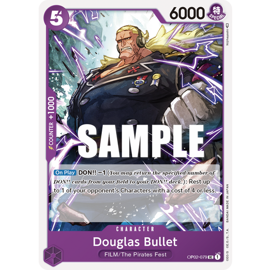 ONE PIECE CARD GAME OP02-079 UC DOUGLAS BULLET "PARAMOUNT WAR ENGLISH"
