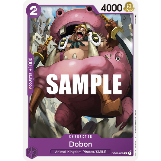 ONE PIECE CARD GAME OP02-080 C DOBON "PARAMOUNT WAR ENGLISH"