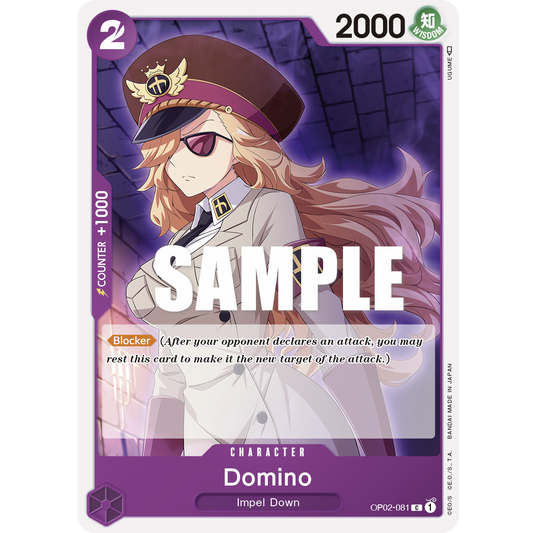 ONE PIECE CARD GAME OP02-081 C DOMINO "PARAMOUNT WAR ENGLISH"
