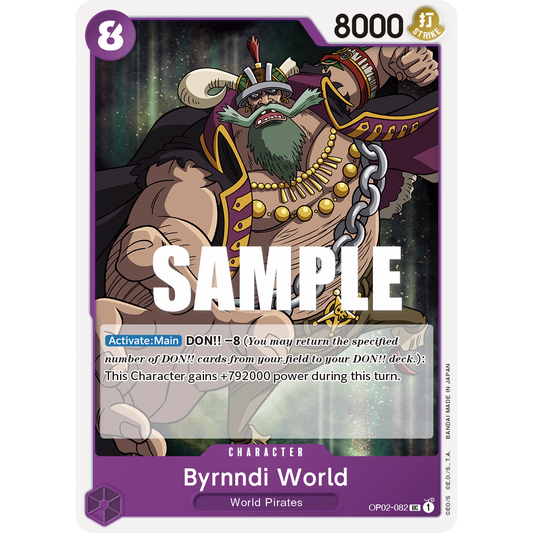 ONE PIECE CARD GAME OP02-082 UC BYRNNDI WORLD "PARAMOUNT WAR ENGLISH"