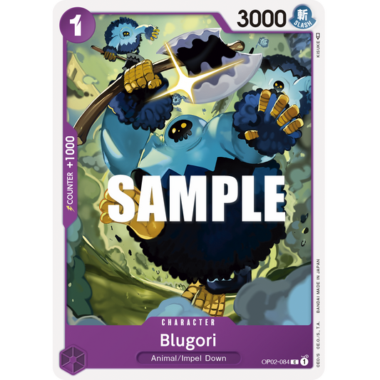 ONE PIECE CARD GAME OP02-084 C BLUGORI "PARAMOUNT WAR ENGLISH"