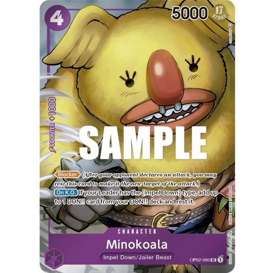 ONE PIECE CARD GAME OP02-086 UC MINOKOALA (V.2) "PARAMOUNT WAR INGLÉS"