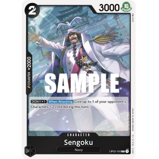 ONE PIECE CARD GAME OP02-103 R SENGOKU "PARAMOUNT WAR INGLÉS"