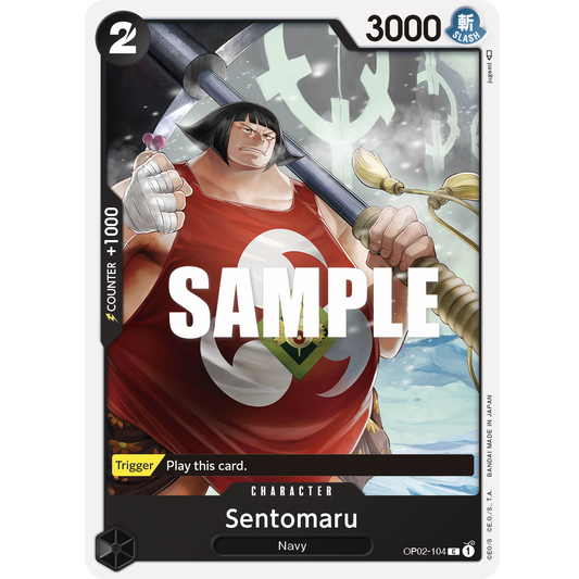 ONE PIECE CARD GAME OP02-104 C SENTOMARU "PARAMOUNT WAR INGLÉS"